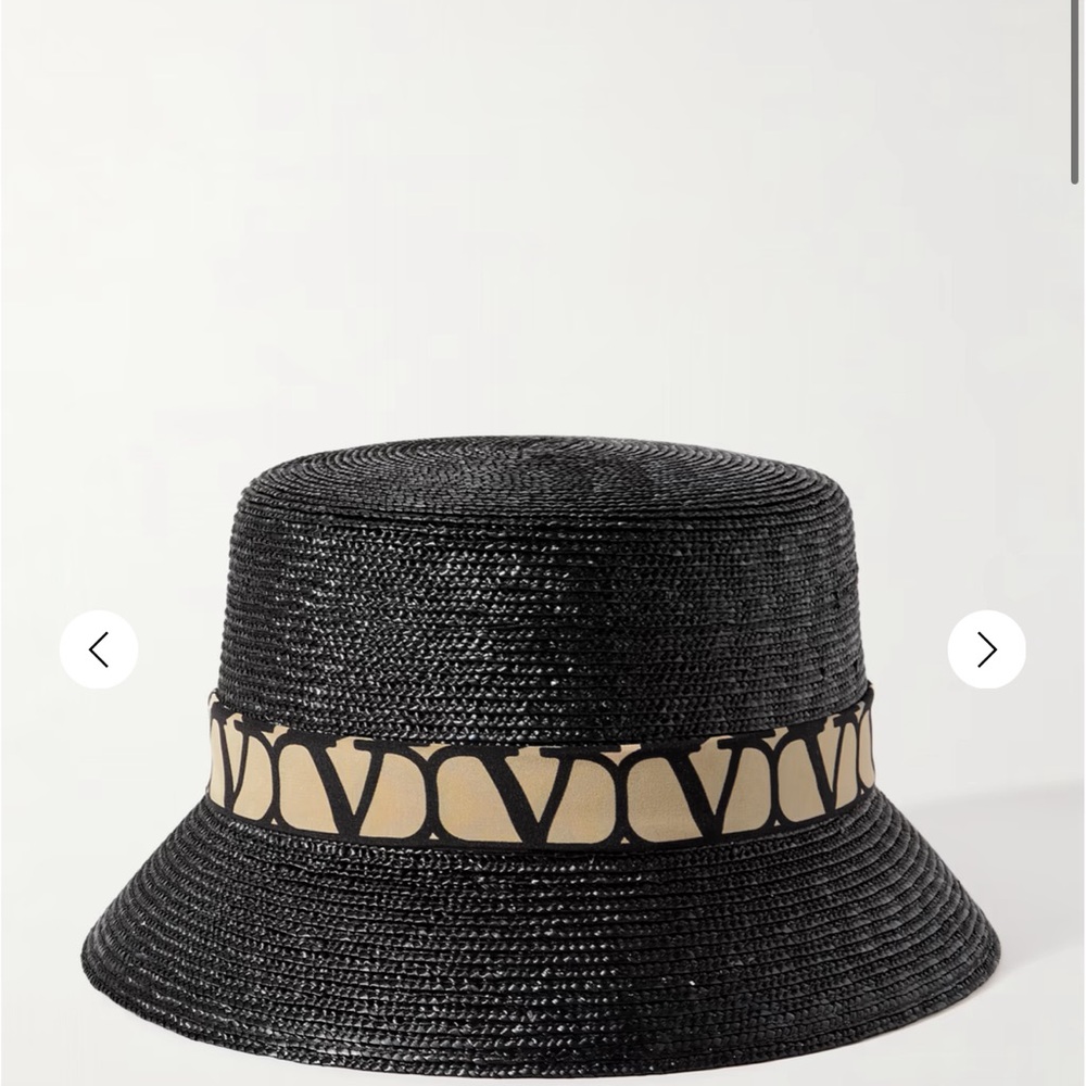 Valentino Garavani Black and Tan Hat